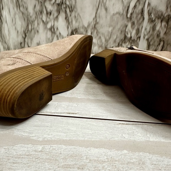 Arizona Coachella Women’s Sz 10 Brown Faux Suede Ankle Bootie Western Fallcore - Picture 11 of 14